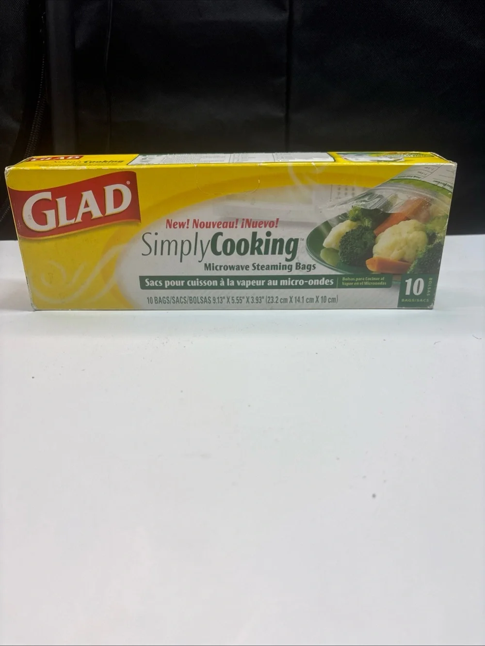 New Box of 10 Glad Simply Cooking Microwave Cooking Steaming Bags Discontinued